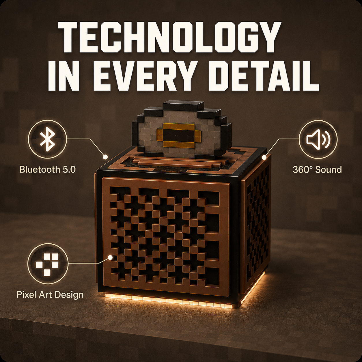Retro Pixel-Style Bluetooth Music Box